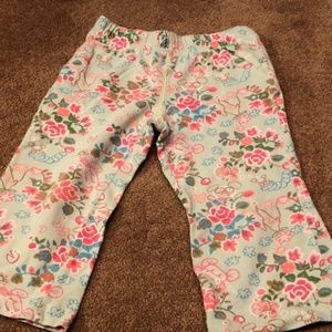 Oilily Girls 2T Green Flower Print Pants EUC